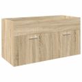 vidaXL Kúpeľňová umývadlová skrinka so zabudov. umývadlom dub sonoma