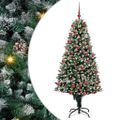 vidaXL Umelý vianočný stromček Zelená 180 cm PVC a Oceľ a Plast