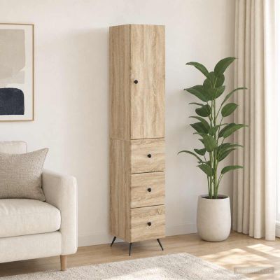 vidaXL Sada skríň 2 ks 34,5 x 34,5 x 90 cm Kompozitné drevo Dub sonoma