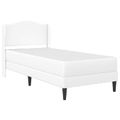 vidaXL Rám postele s čelnou doskou Biela 80 x 200 cm Umelá koža