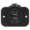 Auto zásuvka Compass 07392 2x USB 2,1A panelová