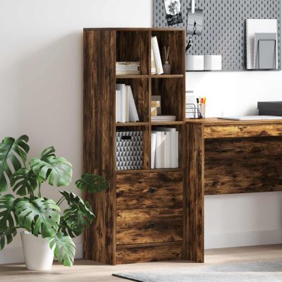 vidaXL Highboard so zásuvkou Dymová dub 45,5 x 34 x 127 cm