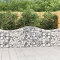 vidaXL Oblúkové gabionové koše 13ks 200x30x80/100cm pozinkované železo
