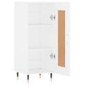 vidaXL Komoda biela 34,5x34x90 cm spracované drevo