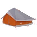 vidaXL Tipi stan 20-miestny Šedá a oranžová Polyester a oceľ