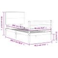 vidaXL Posteľný rám s čelom medovohnedý 90x200 cm masívne drevo