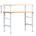 vidaXL pracovný stôl 100x60x(71,5-98) cm masívny dub