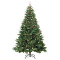 vidaXL Umelý vianočný stromček s 300 LED-i Zelená 240 cm PE a PVC