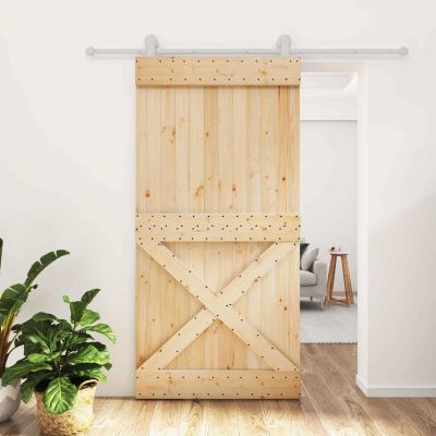 vidaXL Posuvné dvere Prírodná a biela 100 x 210 cm