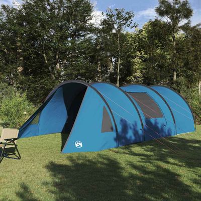 vidaXL Tunelový stan pre 5 osôb Modrá a šedá 805 x 405 x 211 cm