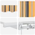 vidaXL Sklopná markíza Viacfarebný 400 × 300 cm Polyester a hliník
