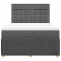 vidaXL Boxspring posteľ s matracom tmavosivá 160x200 cm látka