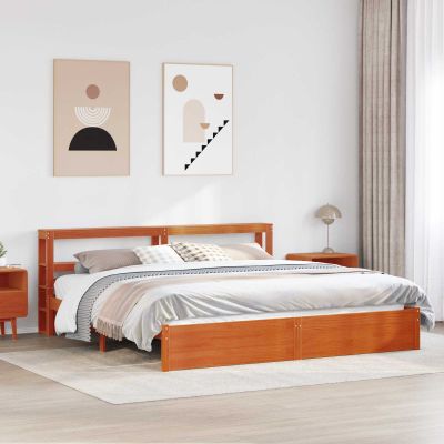 vidaXL Rám postele Včelí hnedý 180 x 200 cm Masívne borovicové drevo