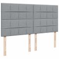 vidaXL Posteľný rám boxsping s matracom bledosivý 200x200 cm látka