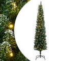 vidaXL Umelý úzky vianočný stromček 150 LED 150 cm