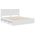 vidaXL Rám postele Biela 200 x 200 cm Masívne borovicové drevo