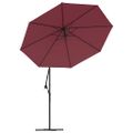 vidaXL Náhradná látka pre záhradný slnečník bordová 350 cm