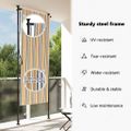 vidaXL Vonkajšia roleta žlto-biela 100x270 cm látka a oceľ