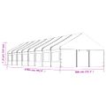 vidaXL Altánok so strechou, biely 17,84x5,88x3,75 m, polyetylén
