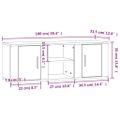 vidaXL TV skrinka dub sonoma 100x31,5x35 cm spracované drevo