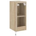 vidaXL TV nástenné skrinky s LED svetlami 2 ks dub sonoma 30,5x35x70cm
