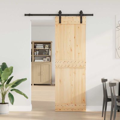 vidaXL Posuvné dvere NARVIK Prírodná a čierna 70 x 210 cm (152,5 cm)
