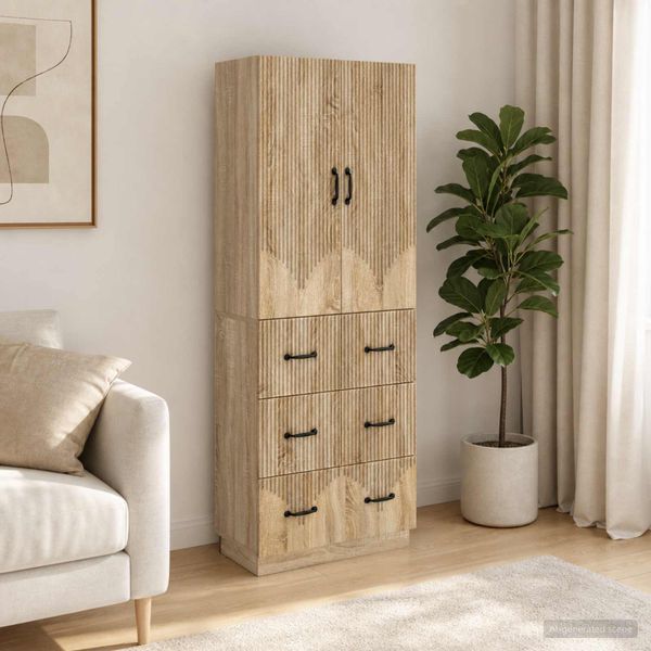 vidaXL Sada skríň 2 ks 66 x 34,5 x 87 cm Kompozitné drevo Dub sonoma