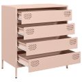vidaXL Komoda ružová 68x39x73,5 cm oceľ valcovaná za studena