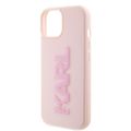 Puzdro Karl Lagerfeld pre iPhone 15 6,1" KLHCP15S3DMBKCP ružové HC 3D Logo Glitter