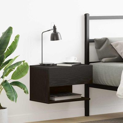vidaXL Nočný stolík Čierny dub 46 x 30 x 30 cm Kompozitné drevo