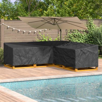 vidaXL Obal na nábytok 270 x 270 x 80 cm 420D Oxford tkanina Tvar L
