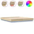 vidaXL Rám postele s LED svetlami dub sonoma 200x200 cm
