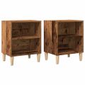 vidaXL Nočné skrinky 2 ks Old Wood 40x30x50 cm Engineered Wood