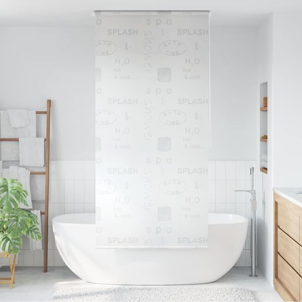 vidaXL Sprchová roleta, 120x240 cm, vzor so slovami