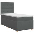 vidaXL Posteľ boxspring s matracom Tmavosivá 80 x 200 cm Látka