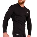 Kompresné tričko s dlhým rukávom High Black - GymBeam, veľkosť XL