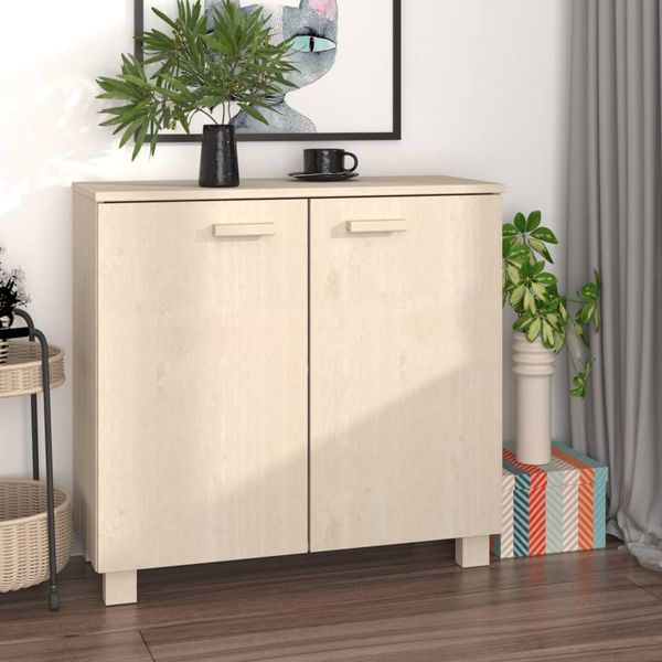 vidaXL Komoda HAMAR, medovo hnedá 85x35x80 cm, borovicový masív