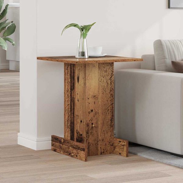 vidaXL Koncový stôl Staré drevo 44,5 x 45 x 55 cm Kompozitné drevo