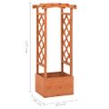 vidaXL Kvetináč s mriežkou a oblúkom 49x39x117 cm jedľový masív