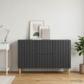 vidaXL Servírovacia skriňa Čierna 89 x 34,5 x 60 cm Kompozitné drevo