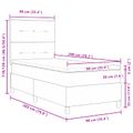 vidaXL Posteľ s pružinovým rámom Čierna 90 x 200 cm látka