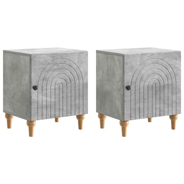 vidaXL Nočný stolík 2 pcs Betónovo sivá 43 x 34,5 x 50 cm