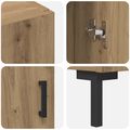 vidaXL Highboard Remeselný dub 69,5 x 34 x 180 cm Kompozitné drevo