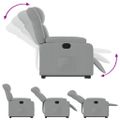 vidaXL Zdvíhacie a sklápacie kreslo bledosivé látka
