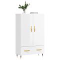vidaXL Vysoká skrinka lesklá biela 69,5x31x115 cm kompozitné drevo