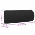 vidaXL Opierka hlavy na ležadlo čierna 40x7,5x15 cm textilén