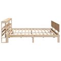 vidaXL Posteľný rám s čelom 200x200 cm masívna borovica