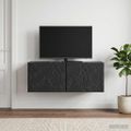 vidaXL Nástenná TV skrinka 98 x 31 cm Čierna Kompozitné drevo Nástenný