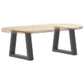 vidaXL Nohy konferenčného stolíka v tvare V, 2 ks, antracitové, 30 x (30-31,3) cm, oceľ