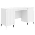vidaXL Stôl Biela s vysokým leskom 142,5 x 50 x 75 cm Kompozitné drevo
